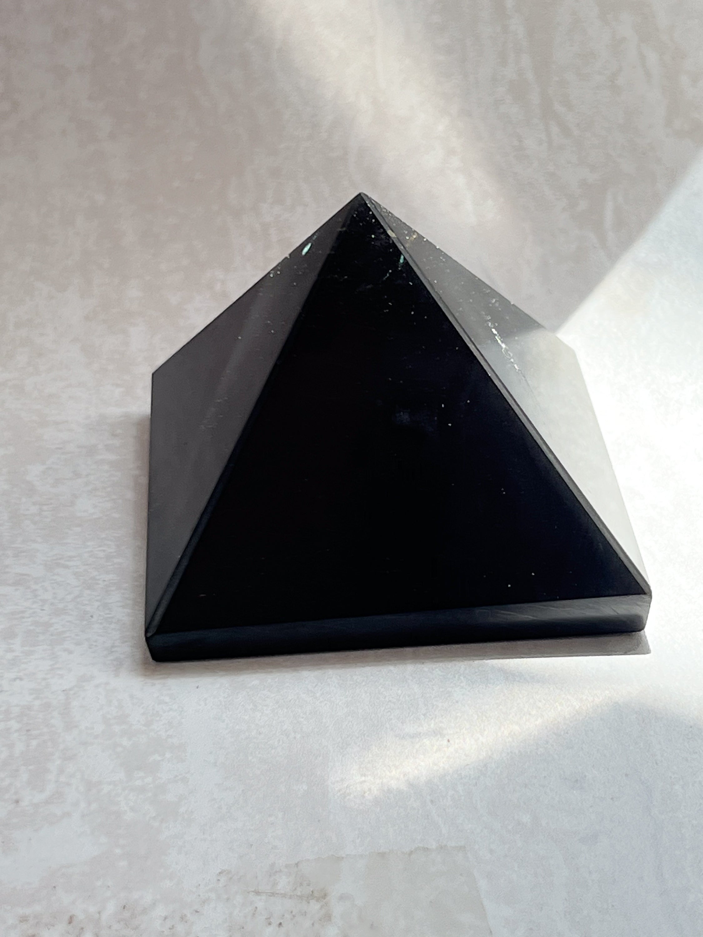 Shungite Crystal Pyramid #2 | The Stone of Purification & Protection