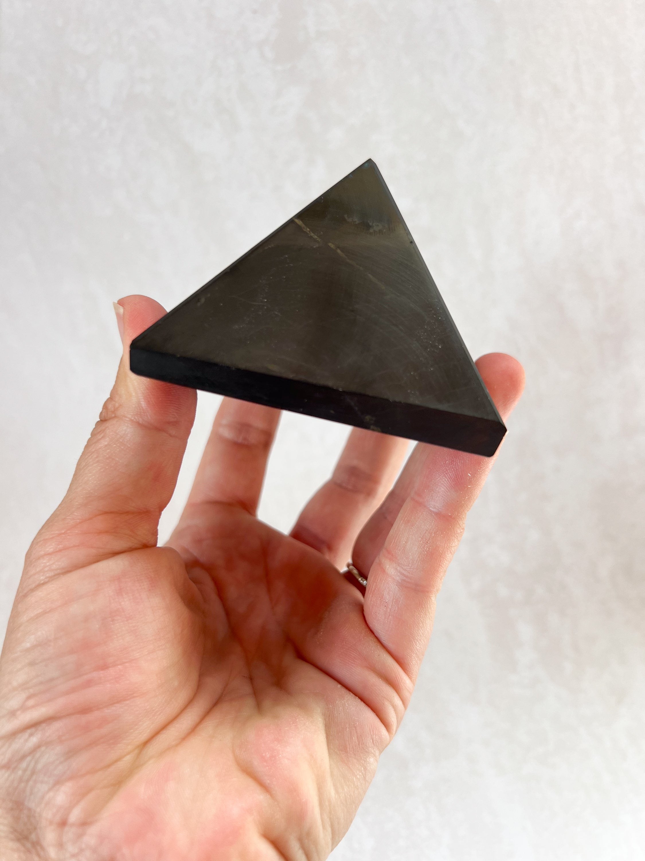 Shungite Crystal Pyramid #3 | The Stone of Purification & Protection