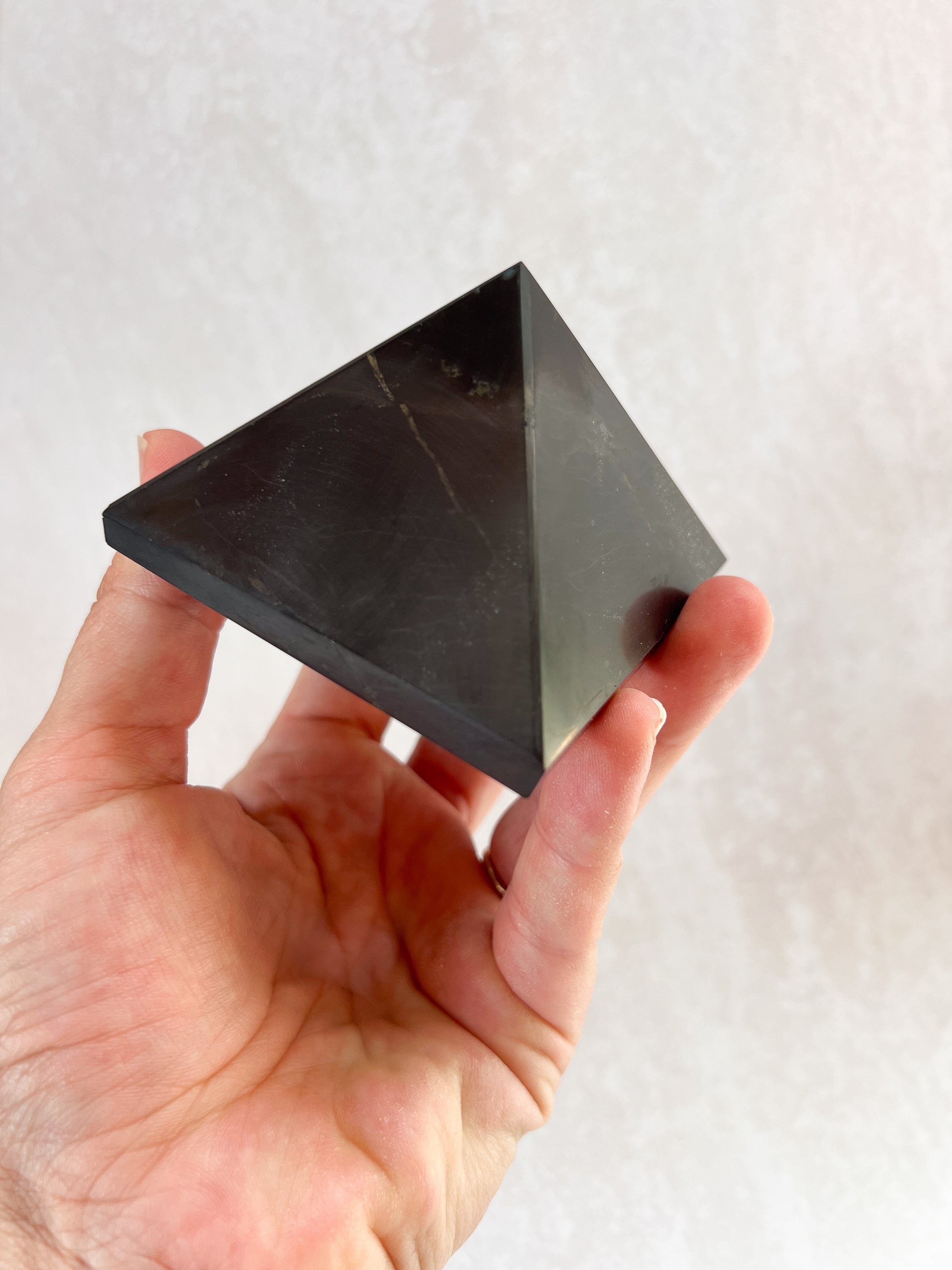 Shungite Crystal Pyramid #3 | The Stone of Purification & Protection