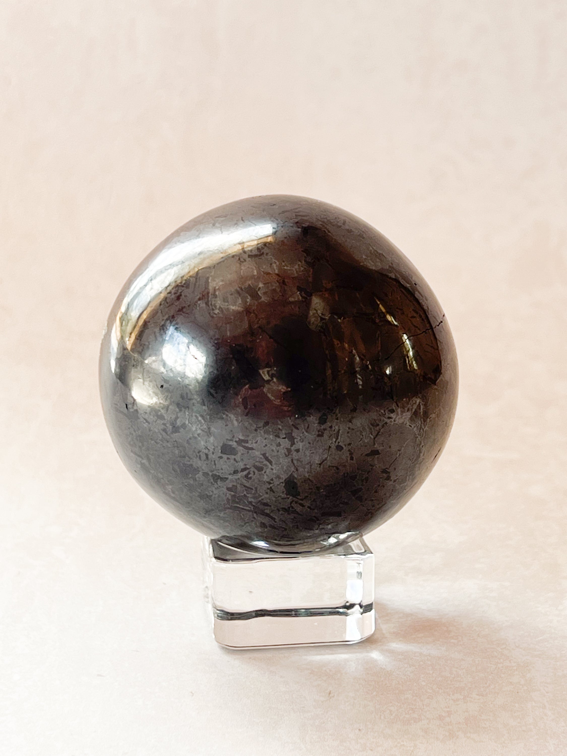 Shungite Crystal Sphere #2 | The Stone of Purification & Energetic Protection