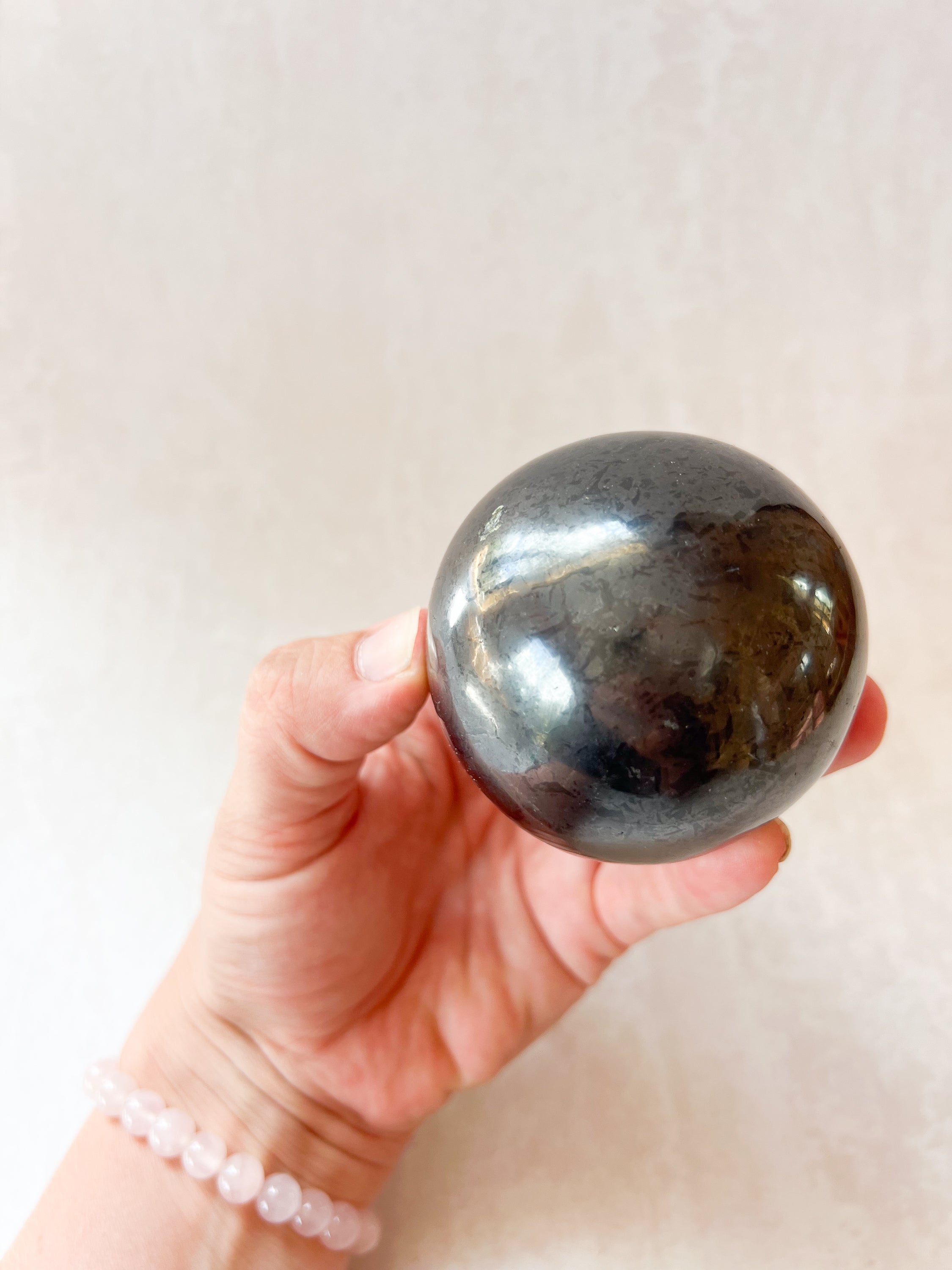 Shungite Crystal Sphere #2 | The Stone of Purification & Energetic Protection