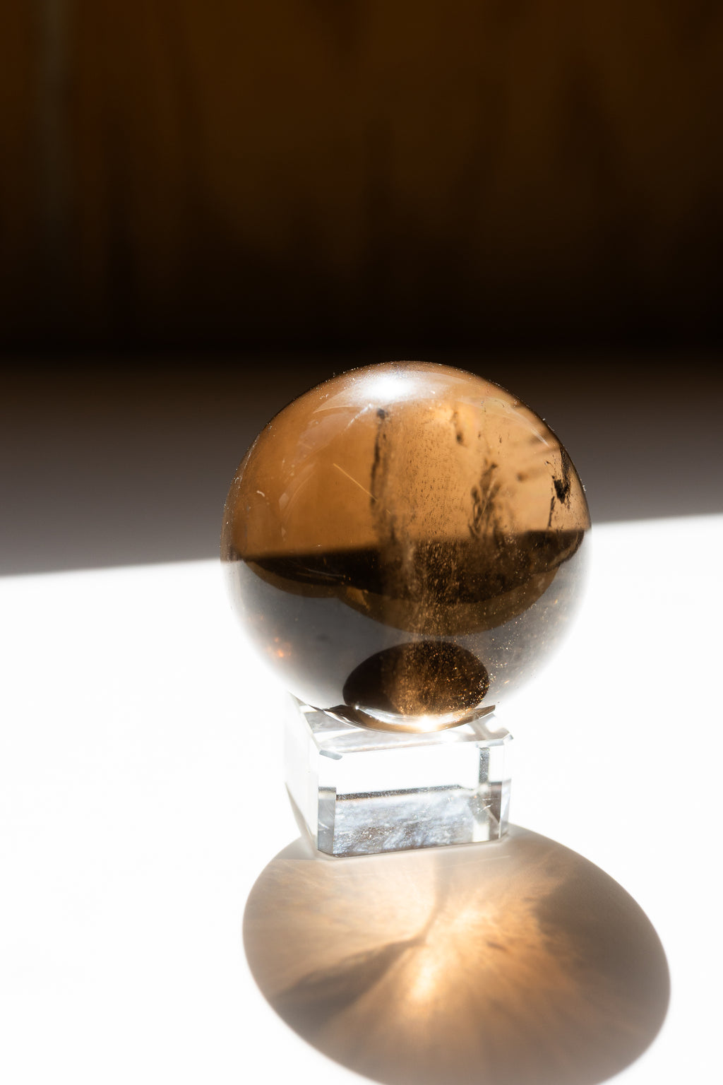 Smoky Quartz Crystal Sphere | Grounding • Protection • Release