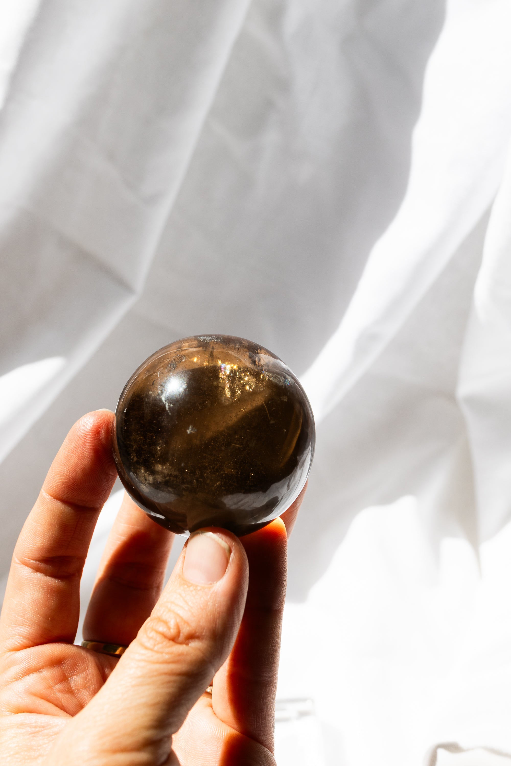 Smoky Quartz Crystal Sphere | Grounding • Protection • Release