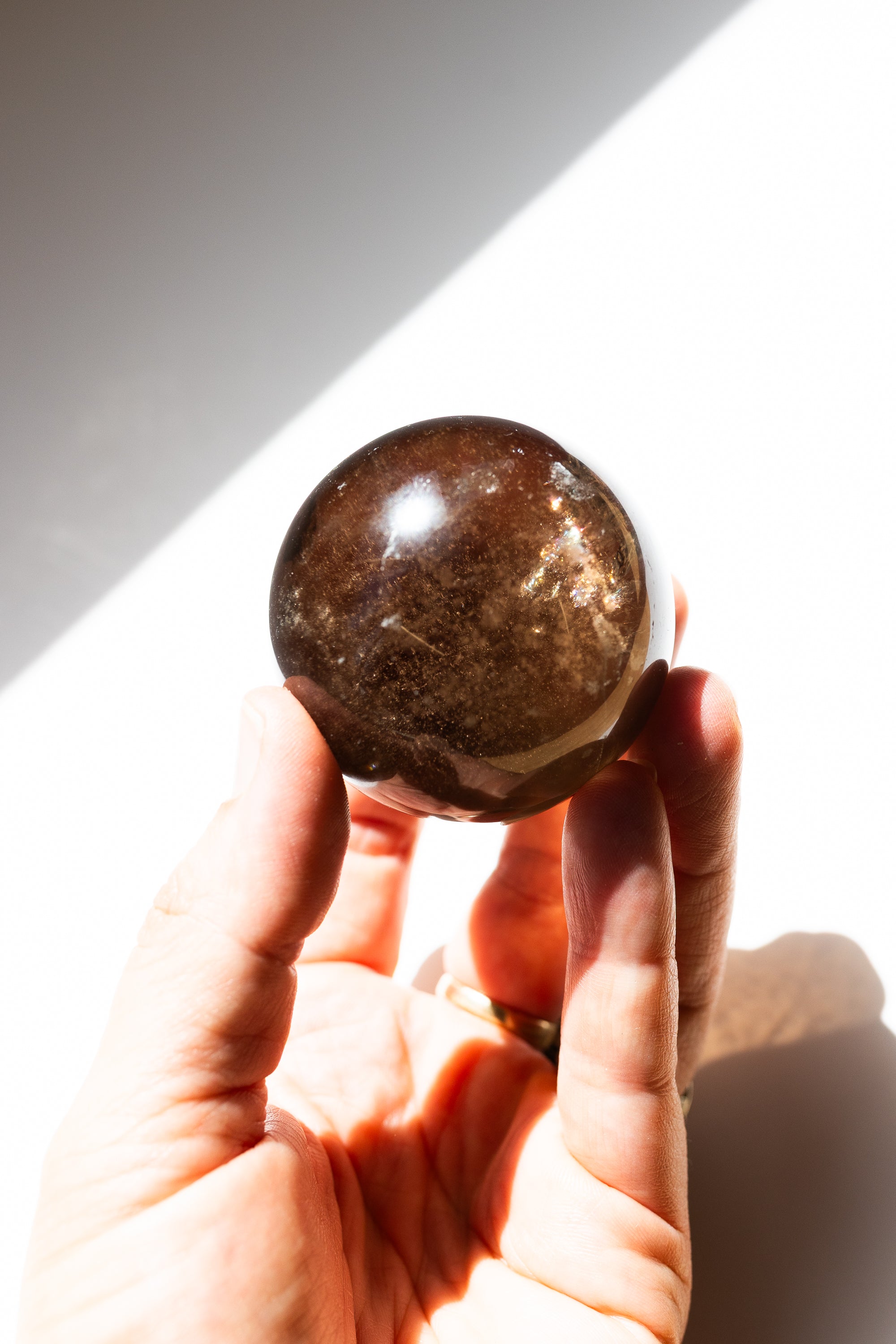 Smoky Quartz Crystal Sphere | Grounding • Protection • Release