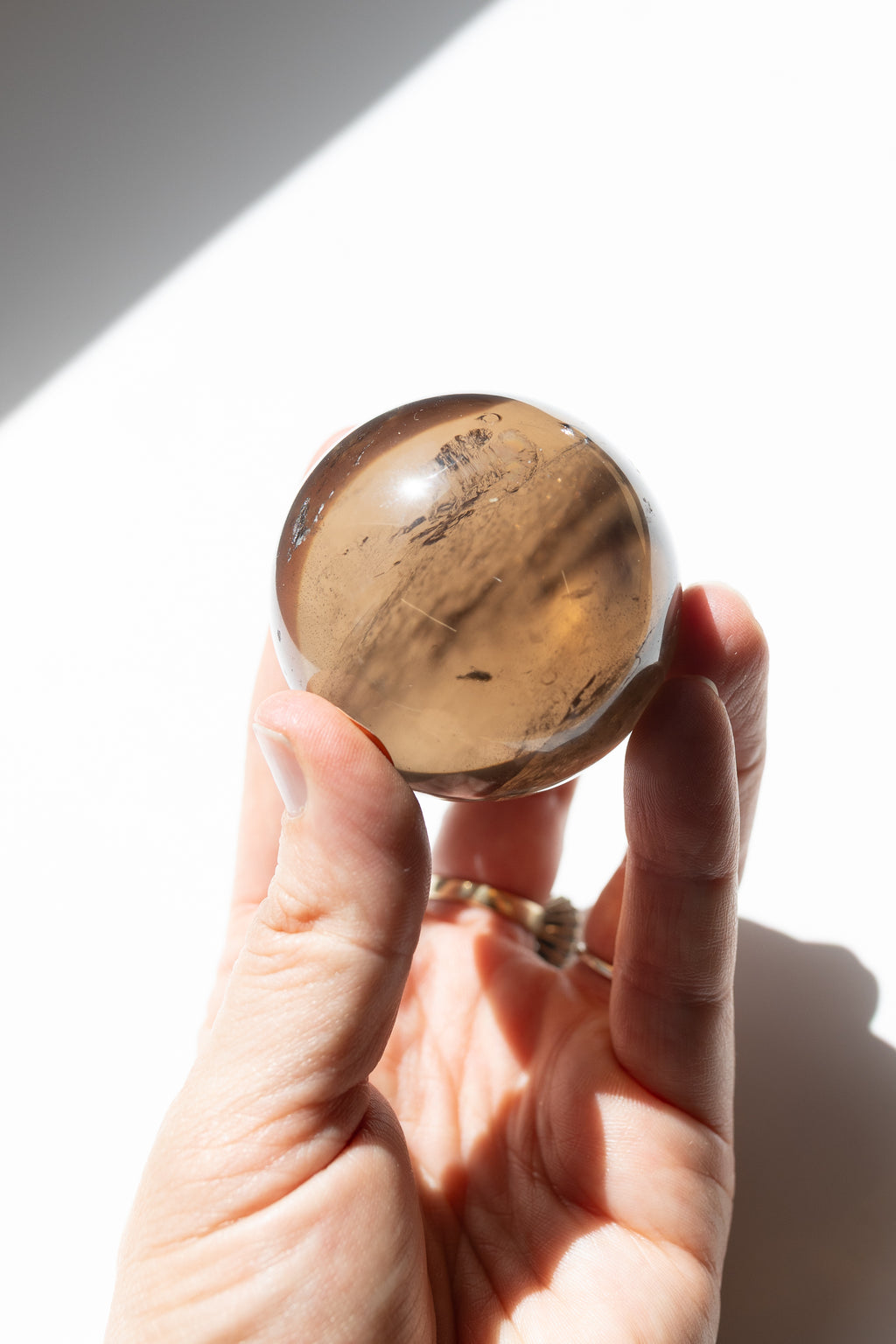 Smoky Quartz Crystal Sphere | Grounding • Protection • Release