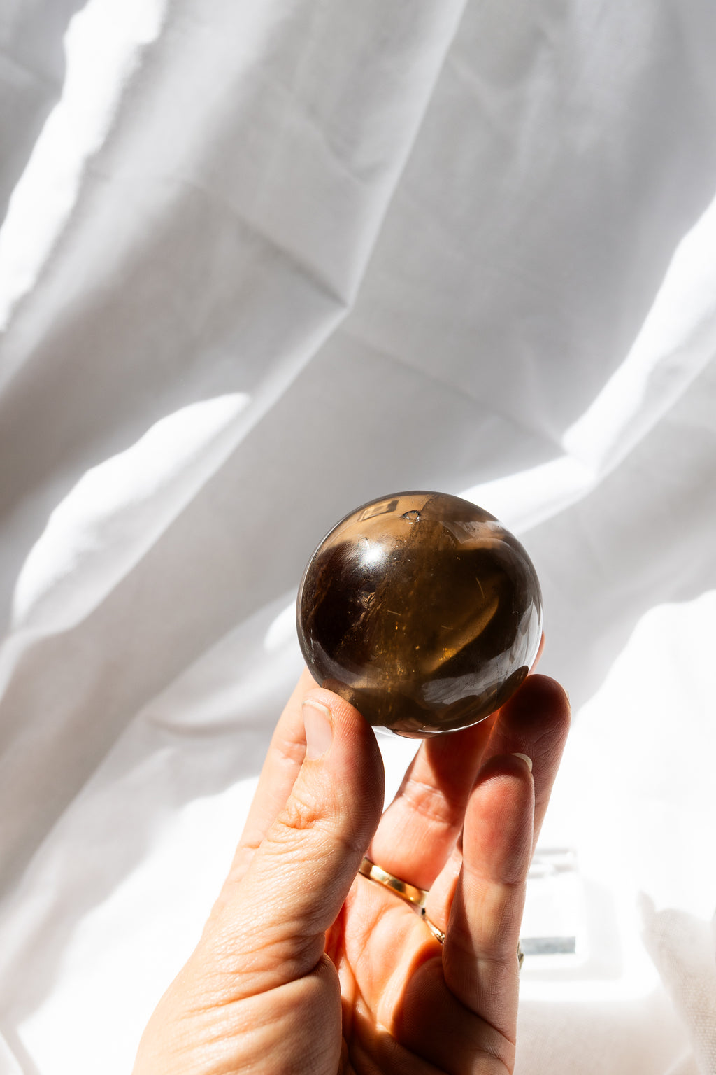 Smoky Quartz Crystal Sphere | Grounding • Protection • Release
