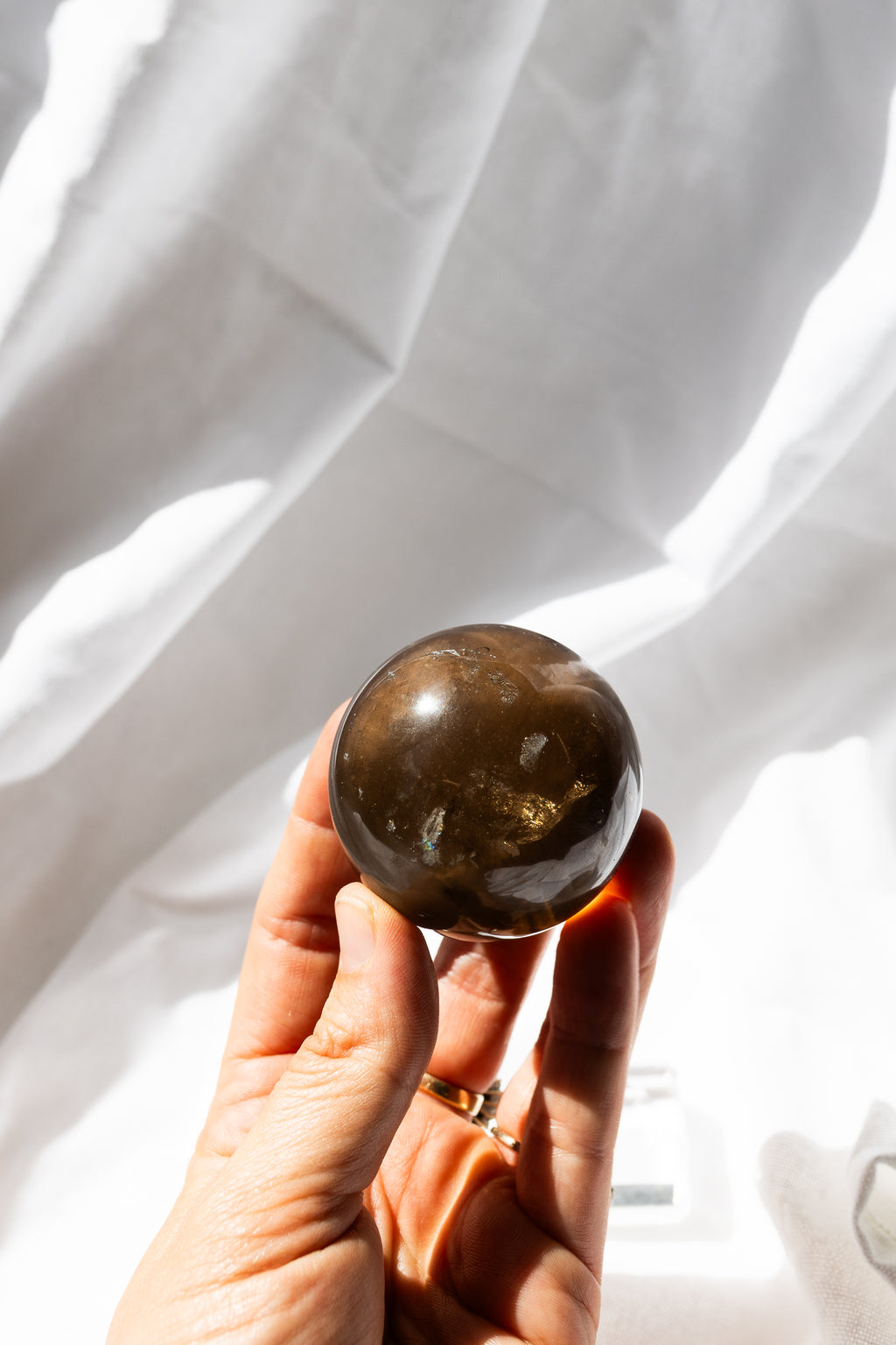 Smoky Quartz Crystal Sphere | Grounding • Protection • Release