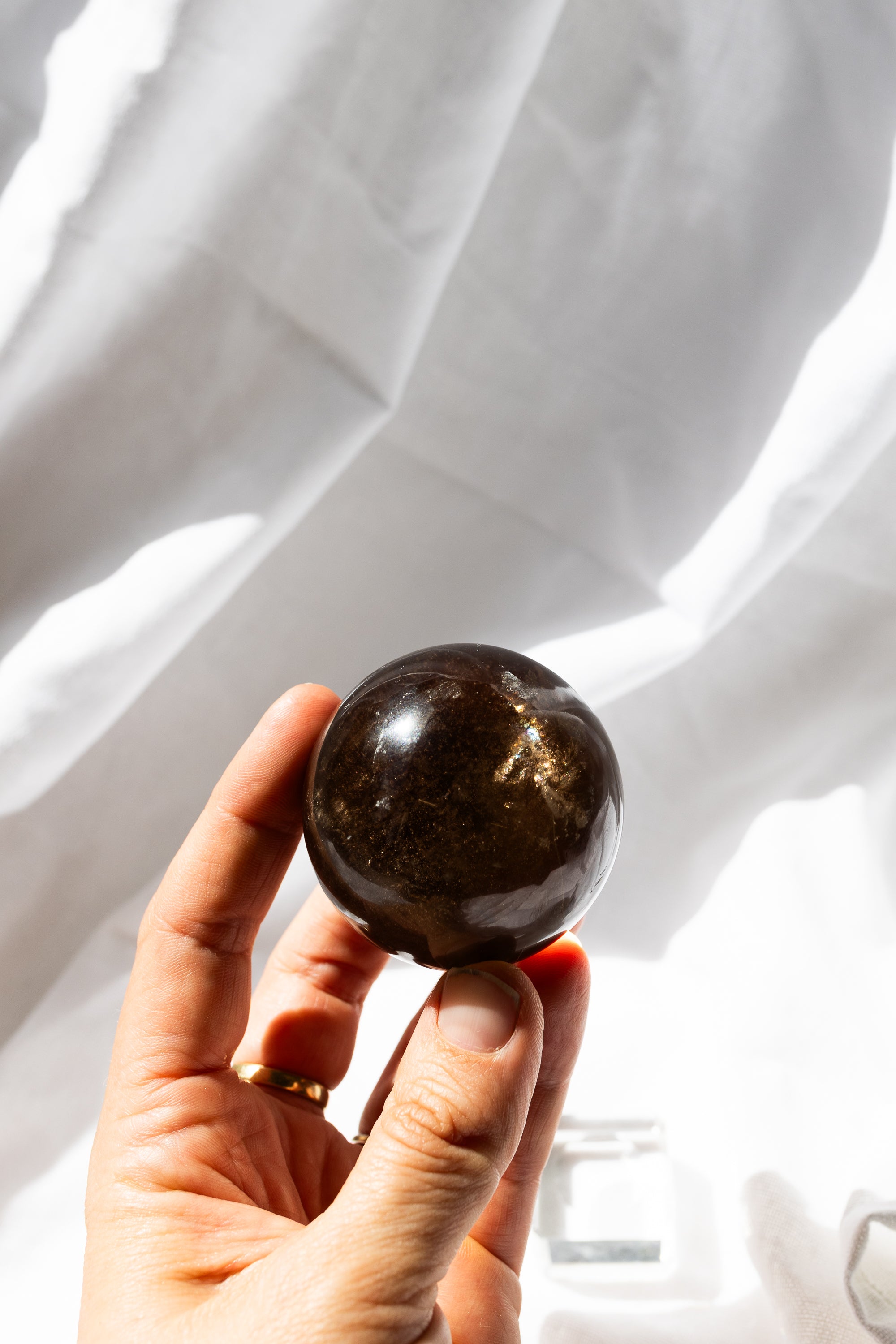 Smoky Quartz Crystal Sphere | Grounding • Protection • Release