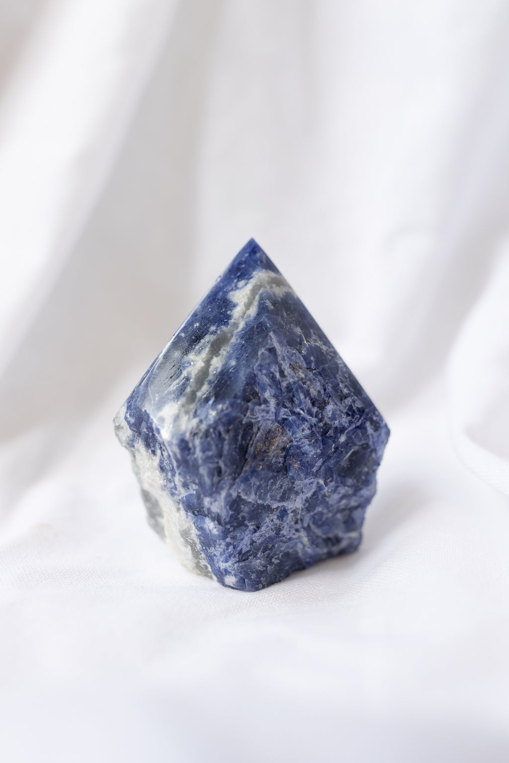 Sodalite Semi Polished Crystal Point | Calm ✧ Clarity ✧ Balance