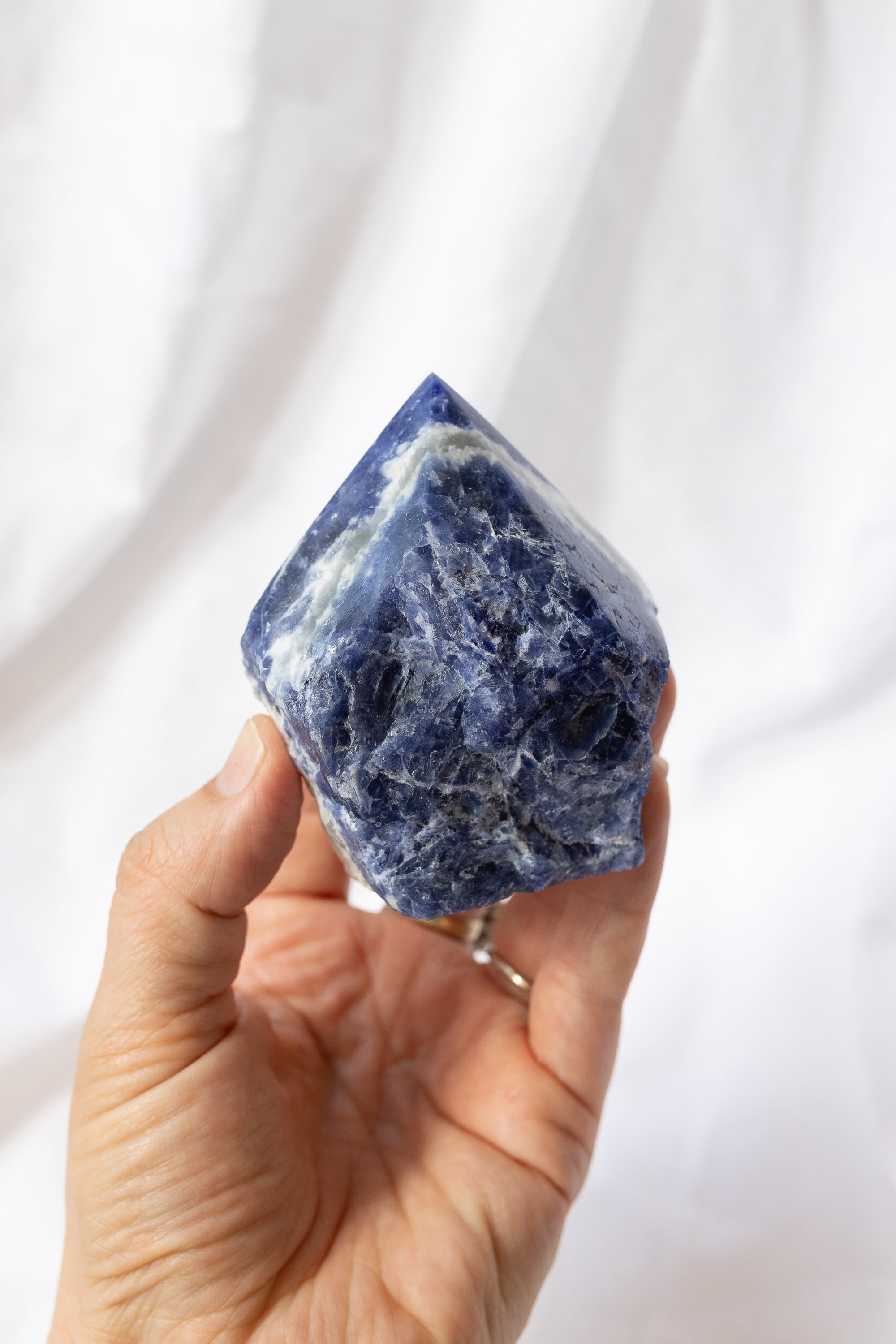 Sodalite Semi Polished Crystal Point | Calm ✧ Clarity ✧ Balance