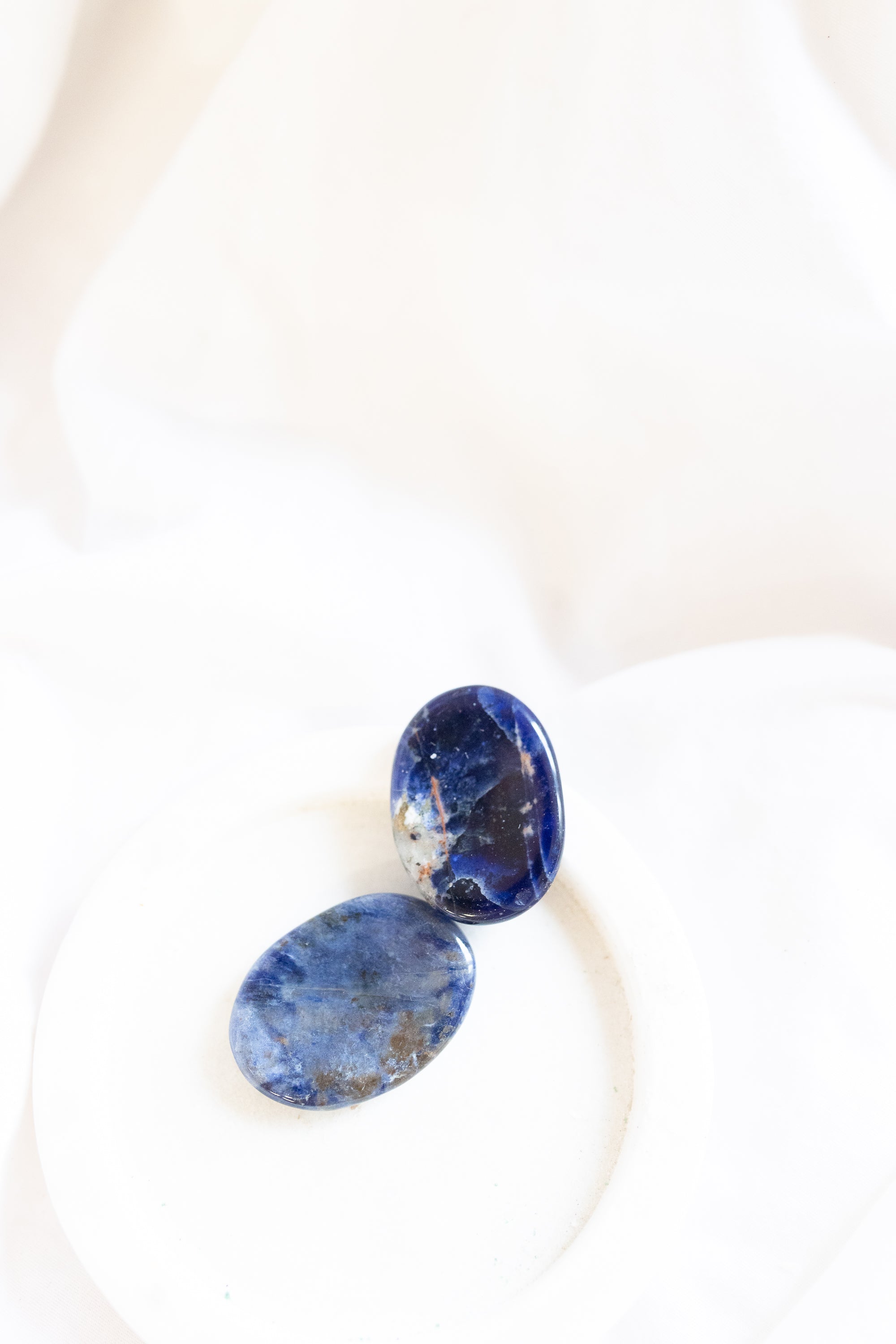 Sodalite Crystal Worry Stone | Calm ✧ Clarity ✧ Balance
