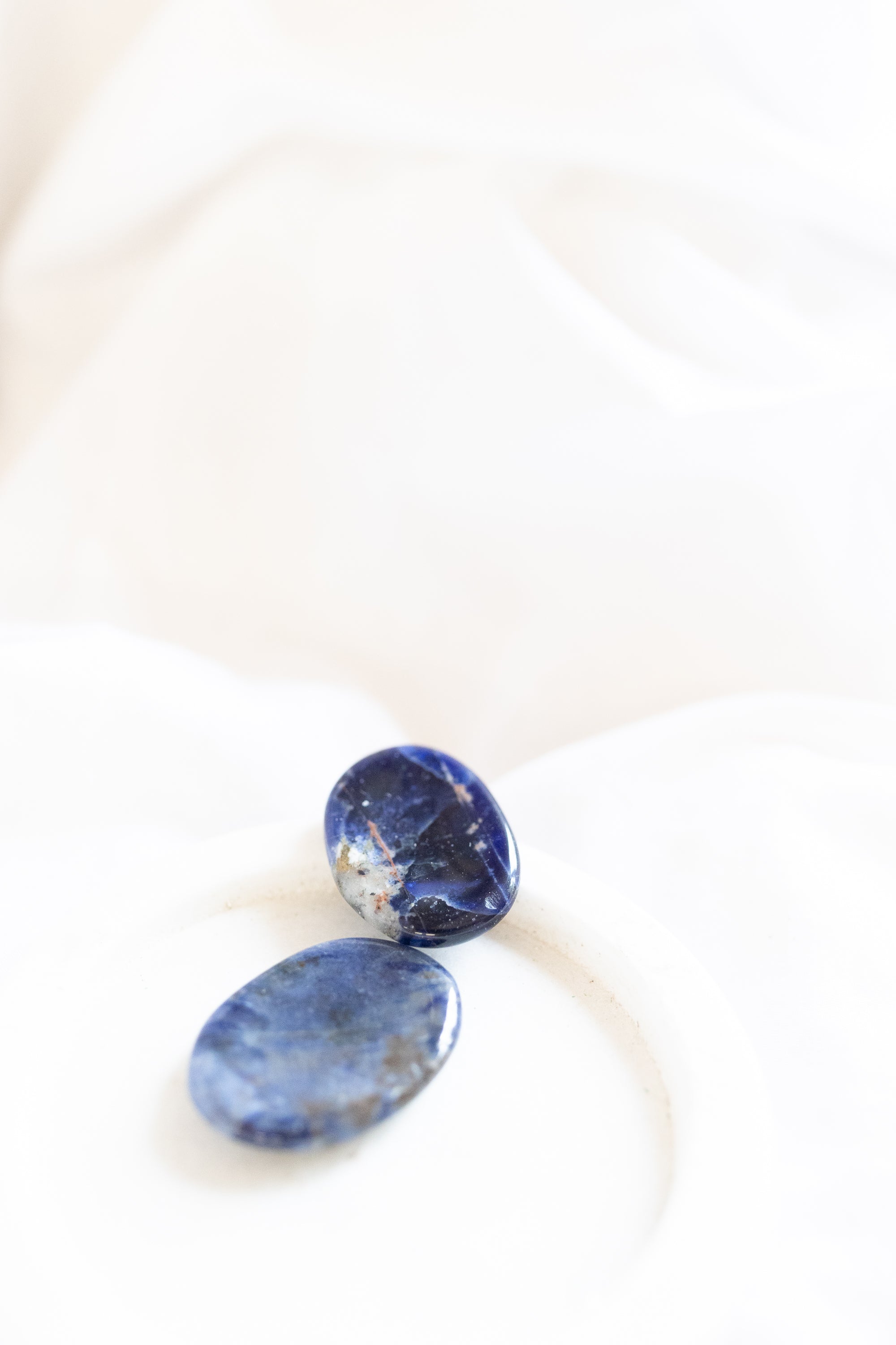 Sodalite Crystal Worry Stone | Calm ✧ Clarity ✧ Balance