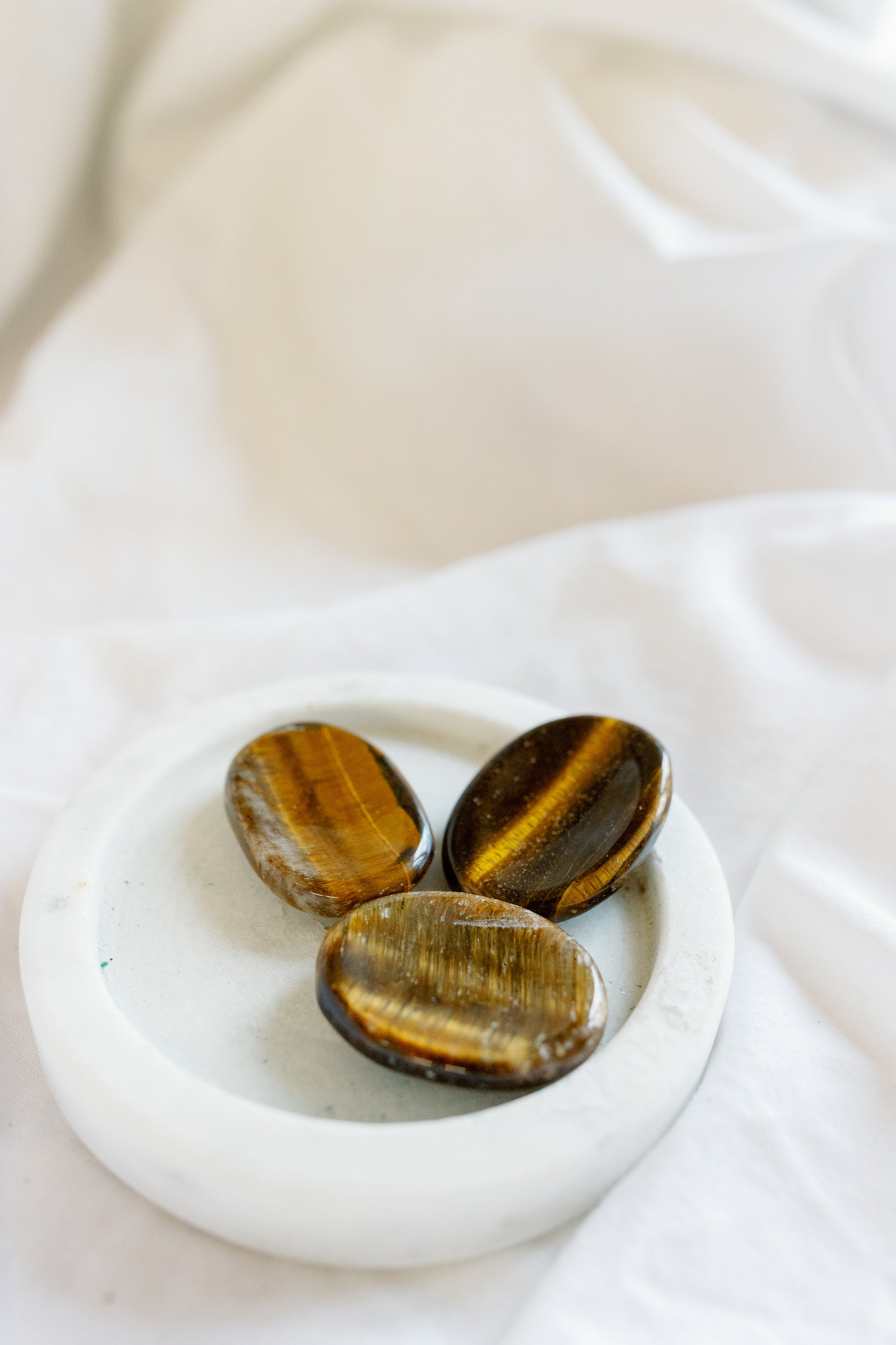 Tiger's Eye Crystal Worry Stone | Confidence • Protection • Clarity