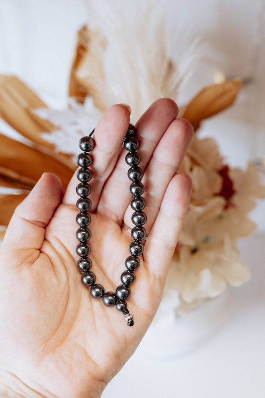 Crystal Worry Beads: Hematite