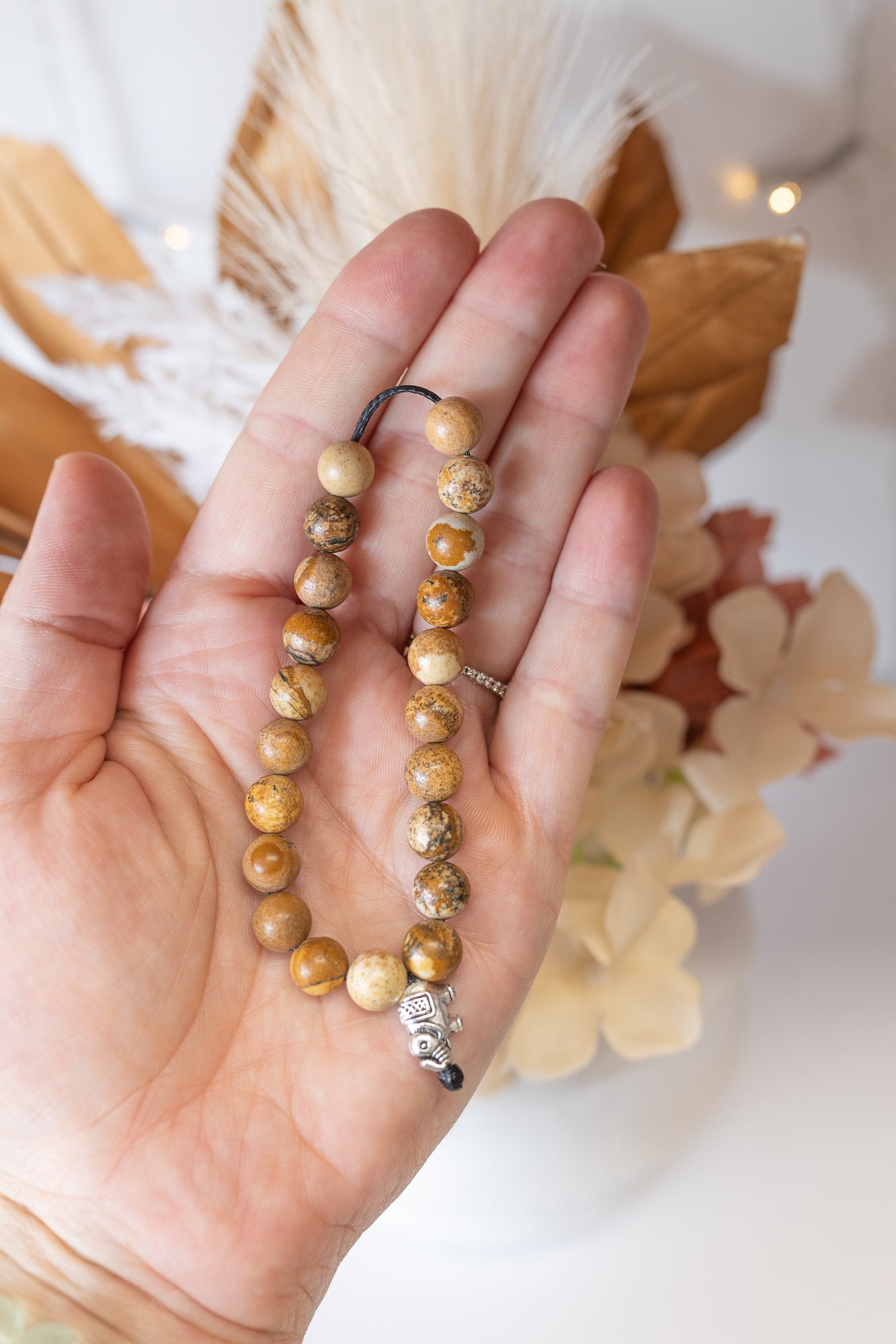 Crystal Worry Beads: Picture Jasper