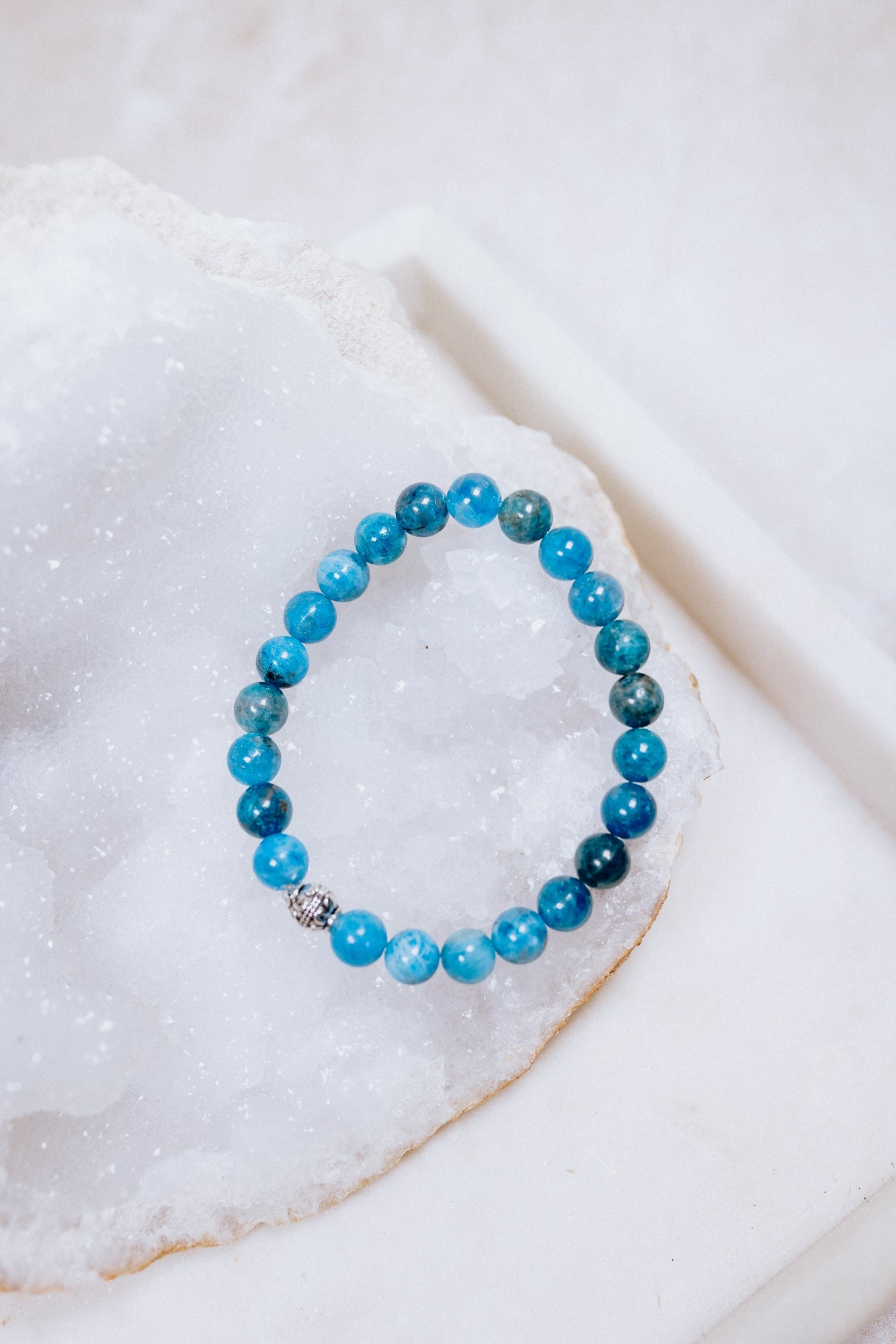 Blue Apatite Crystal Bracelet - Knight Inspired