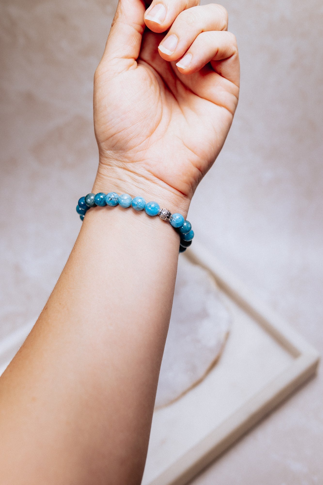 Blue Apatite Crystal Bracelet - Knight Inspired