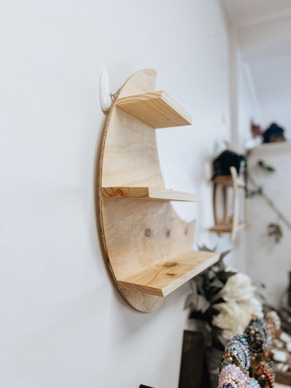 Crescent Moon Wooden Shelf - Knight Inspired