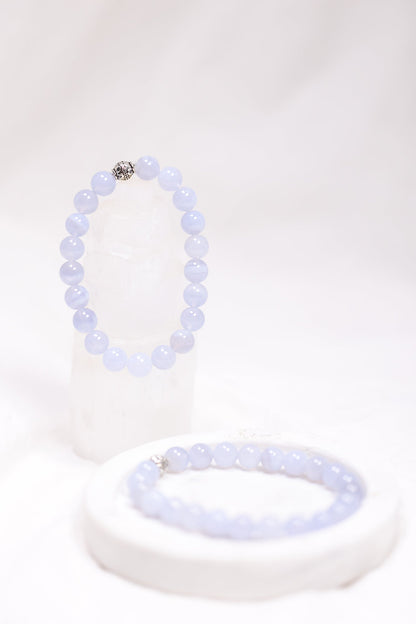 Crystal Bracelet: Blue Lace Agate - Knight Inspired