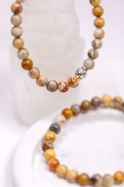 Crystal Bracelet: Crazy Lace Agate - Knight Inspired