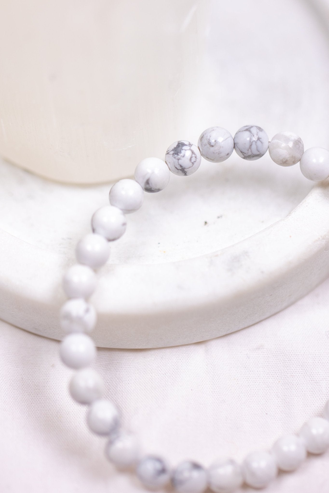 Crystal Bracelet: Howlite - Knight Inspired