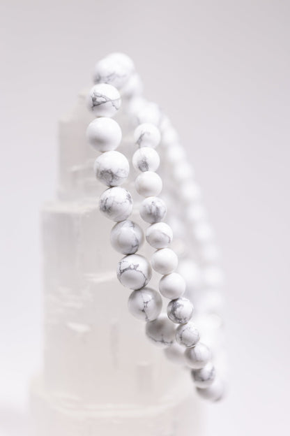 Crystal Bracelet: Howlite - Knight Inspired