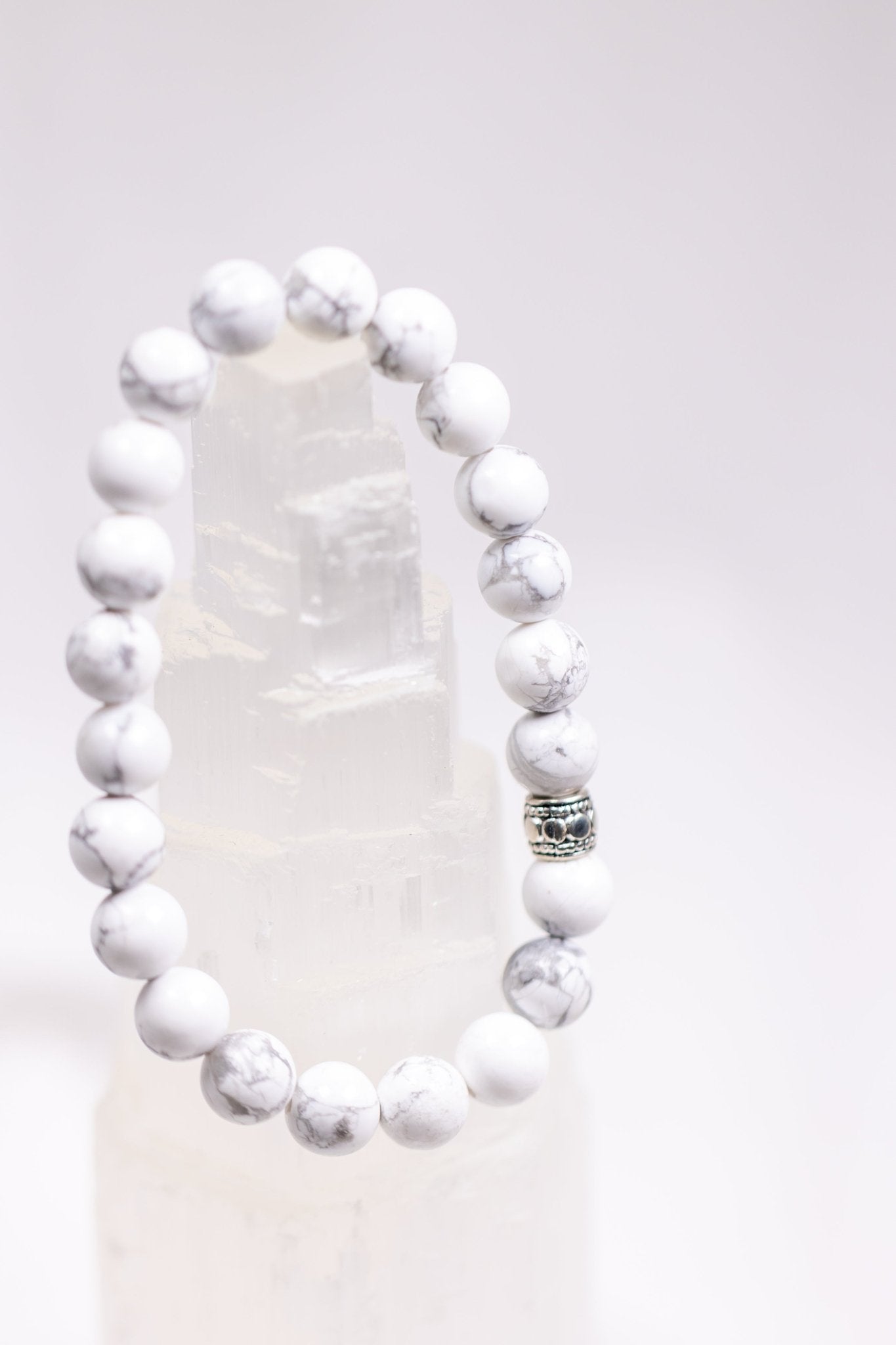 Crystal Bracelet: Howlite - Knight Inspired