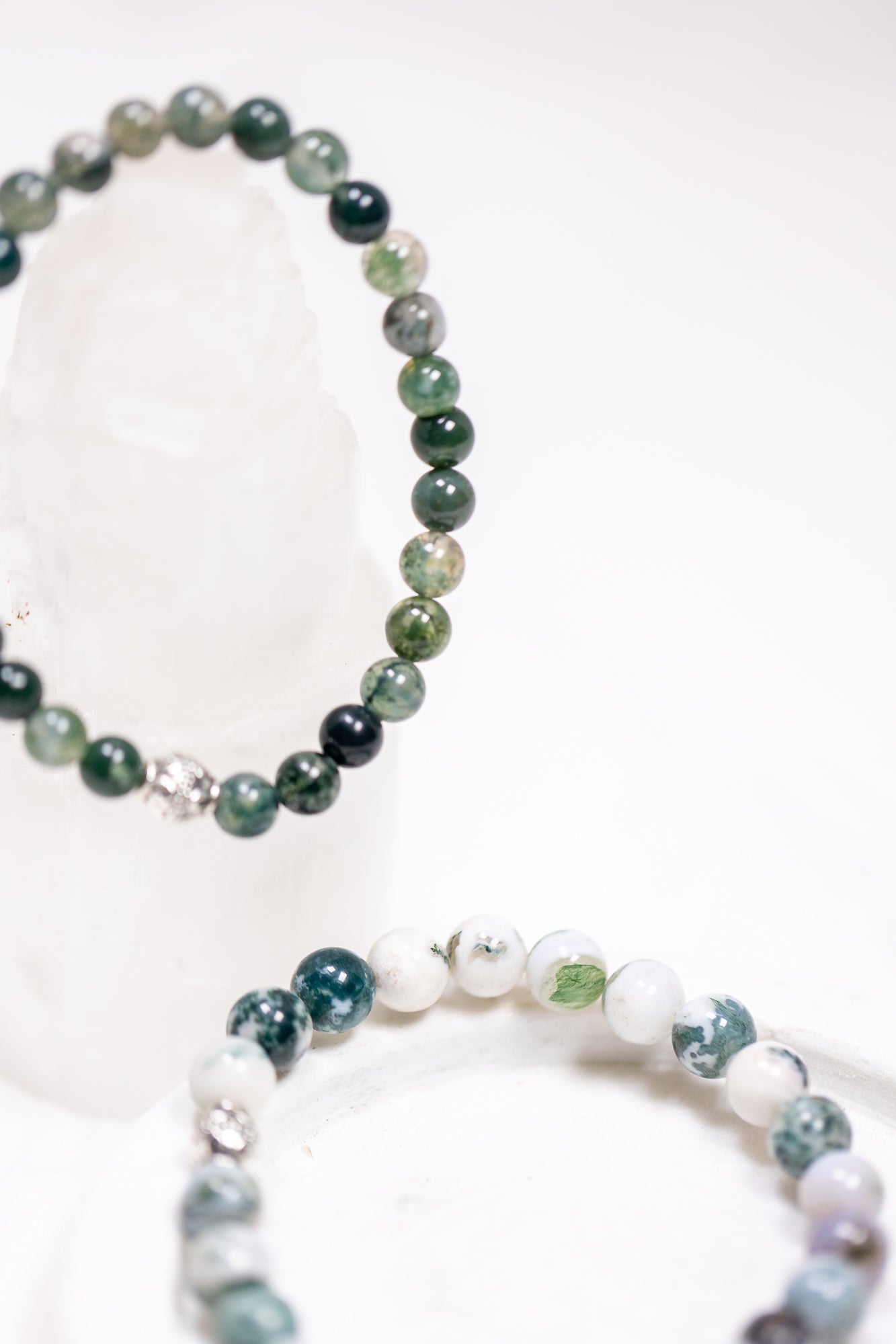 Crystal Bracelet: Moss Agate - Knight Inspired