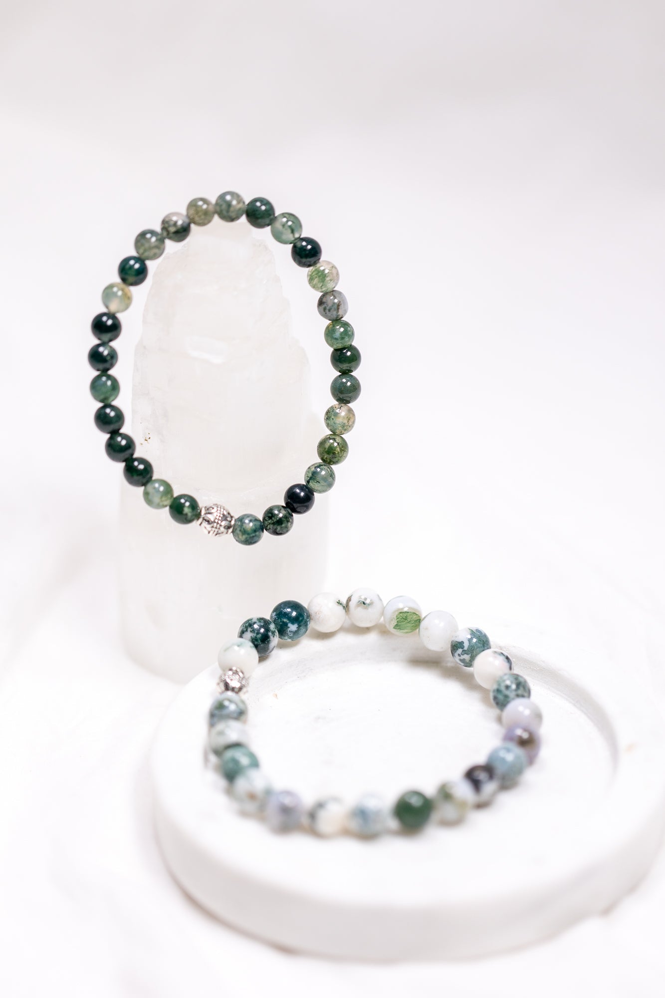 Crystal Bracelet: Moss Agate - Knight Inspired