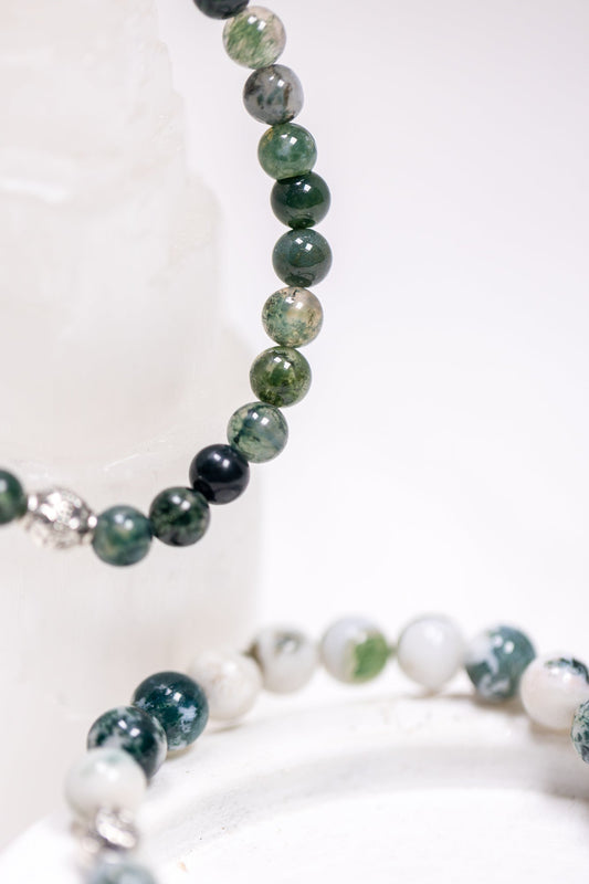 Crystal Bracelet: Moss Agate - Knight Inspired