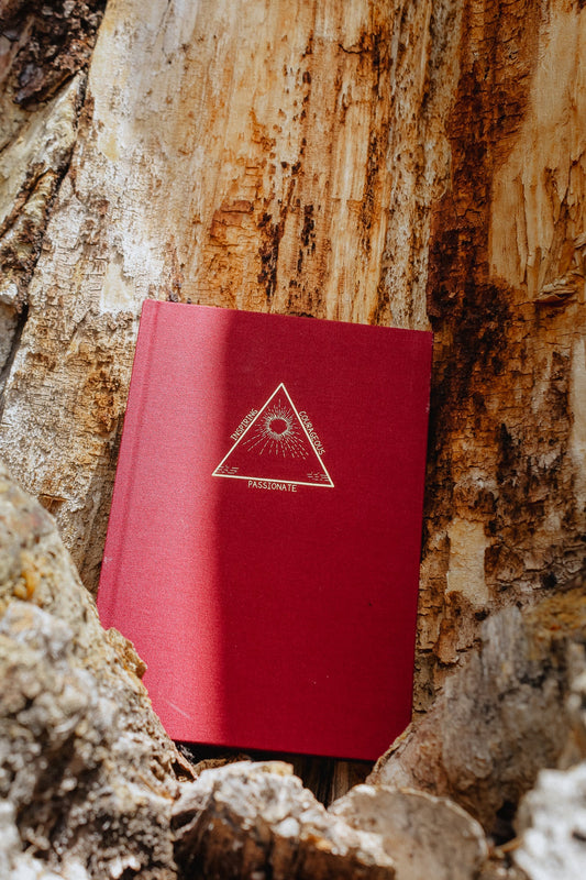 Fire Element - Blank Lined Linen Journal - Knight Inspired