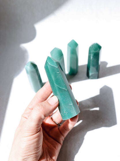 Green Aventurine Crystal Point - Knight Inspired