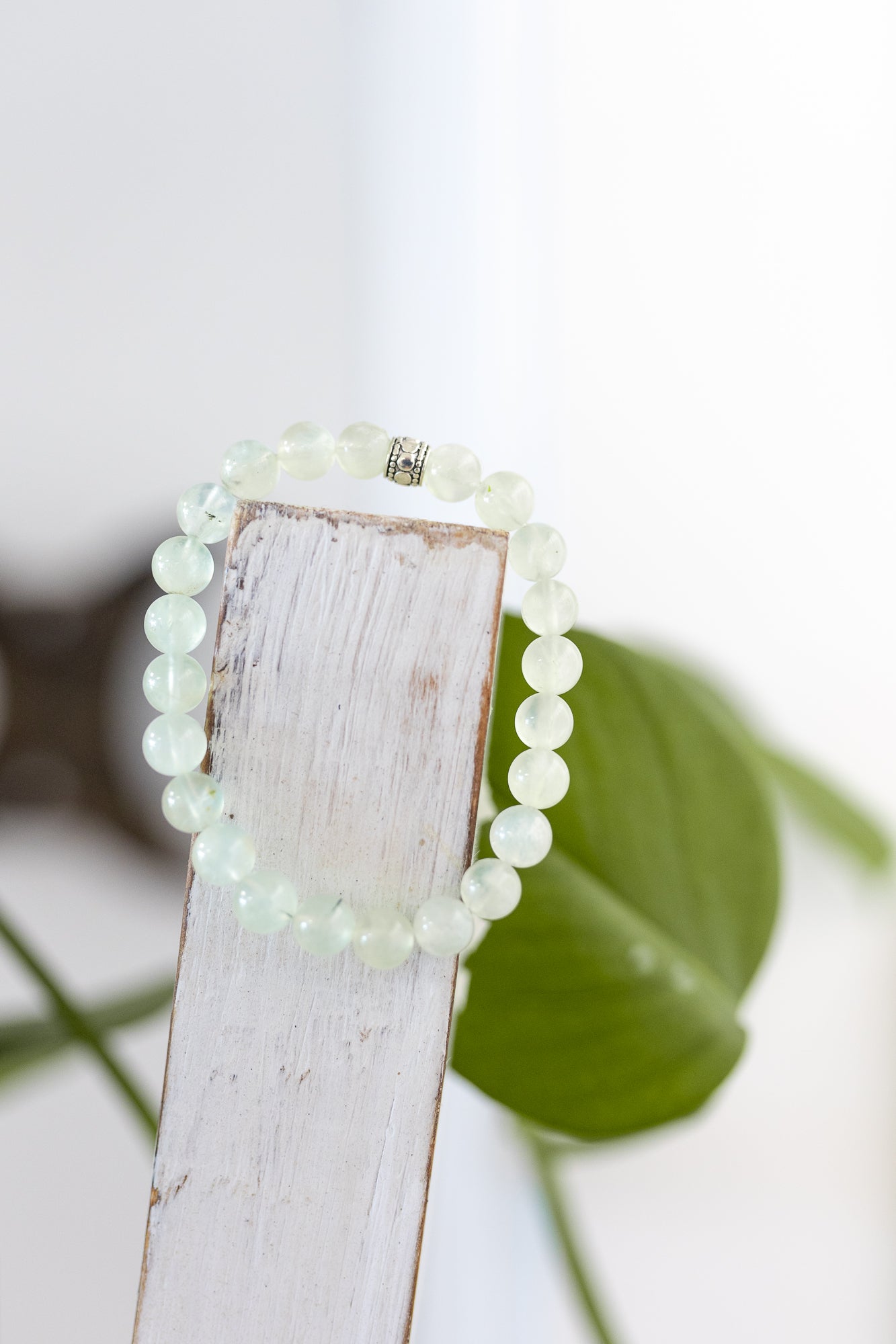 Prehnite + Epidote Crystal Bracelet - Knight Inspired