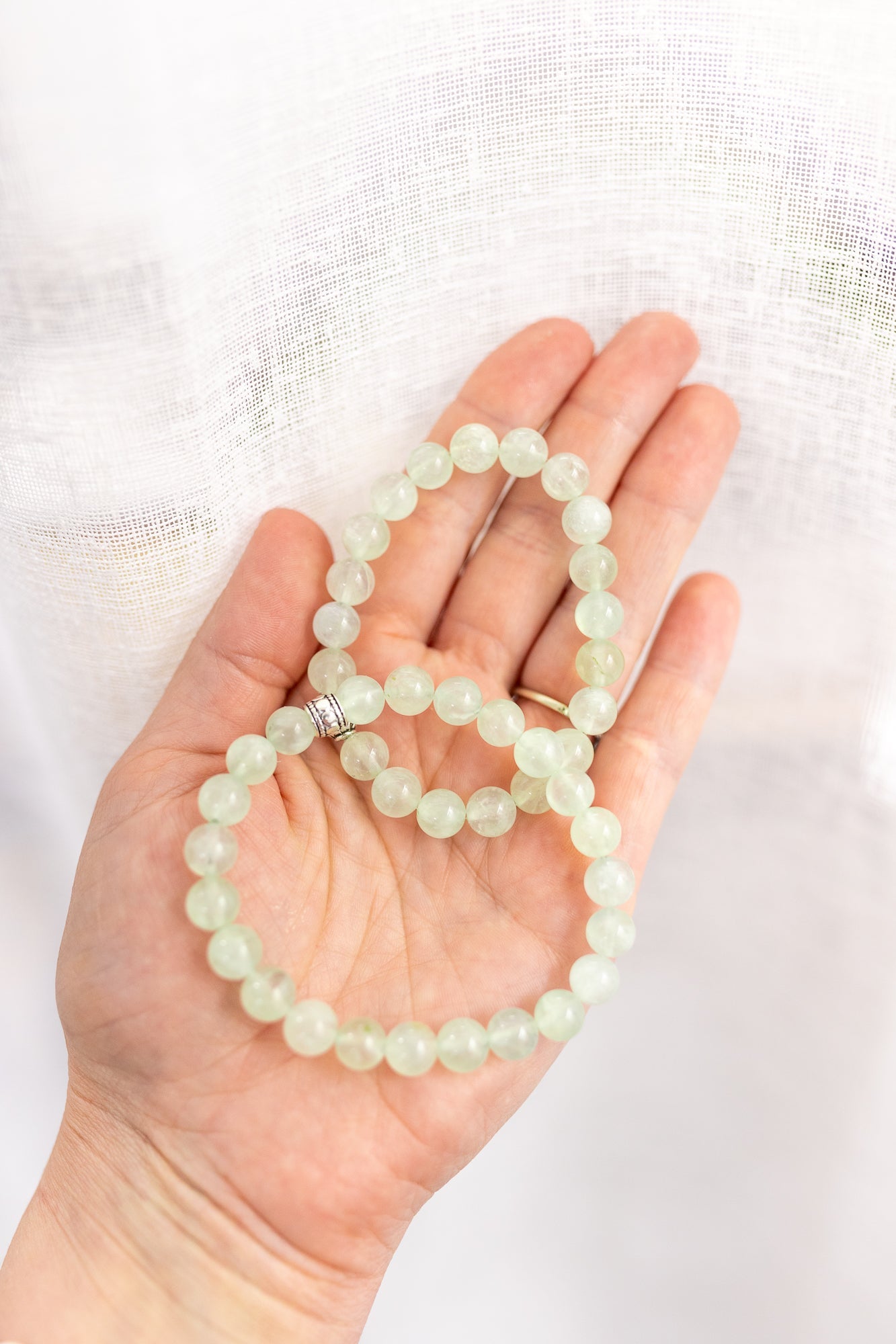 Prehnite + Epidote Crystal Bracelet - Knight Inspired