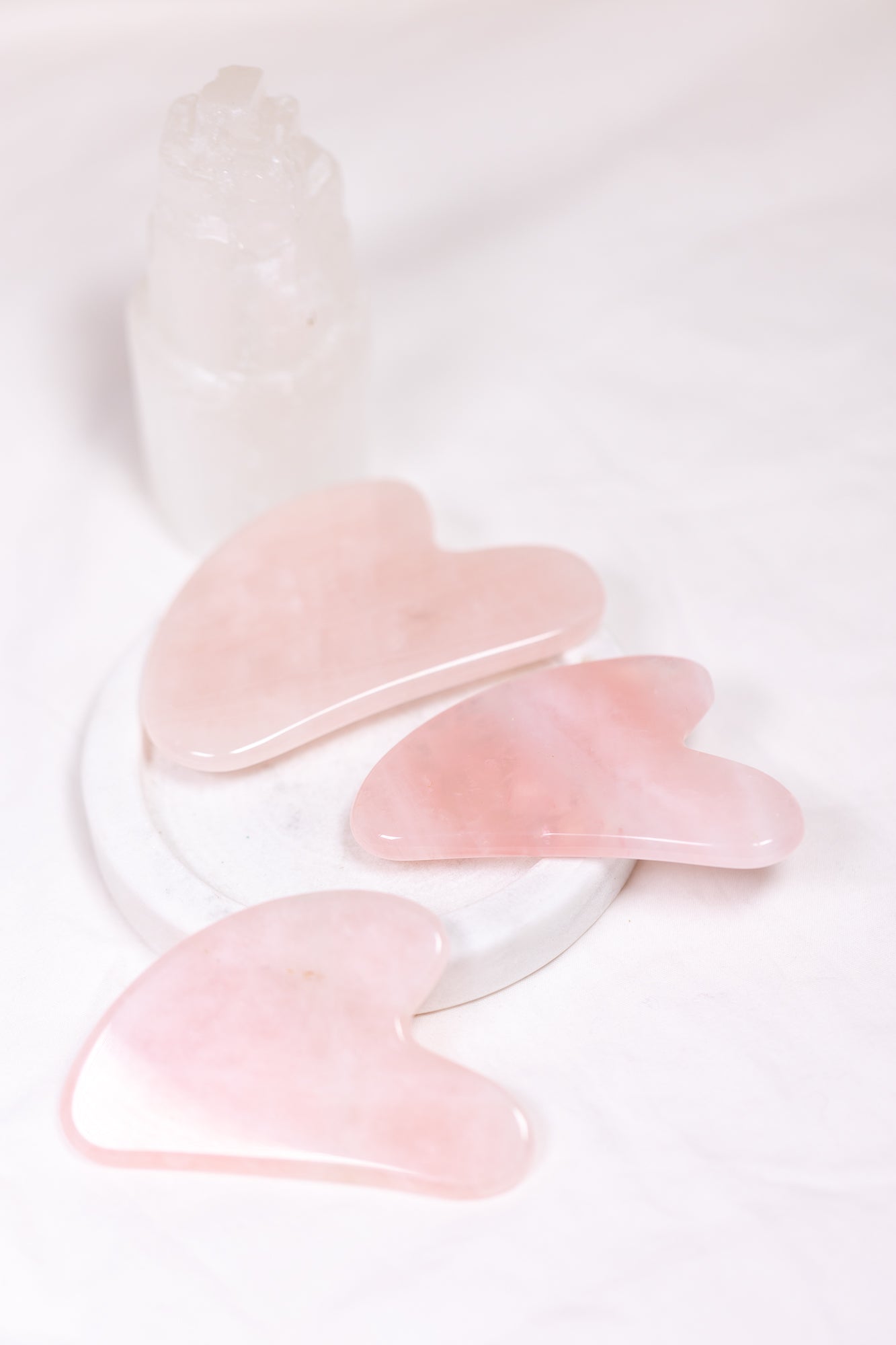 Rose Quartz Crystal Gua Sha - Knight Inspired