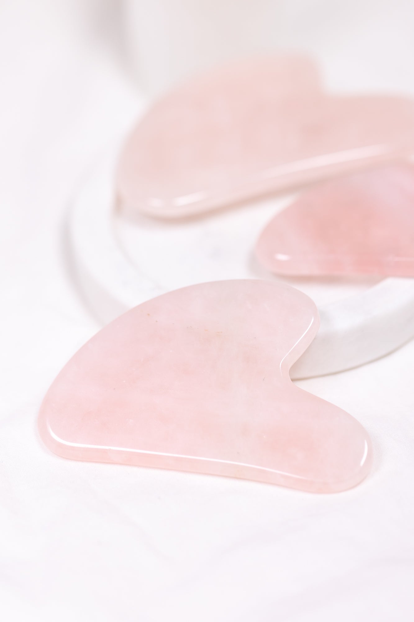 Rose Quartz Crystal Gua Sha - Knight Inspired