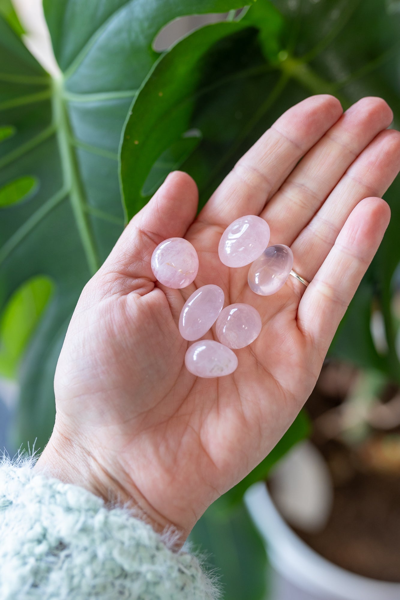 Rose Quartz Crystal Tumble Stone - Knight Inspired