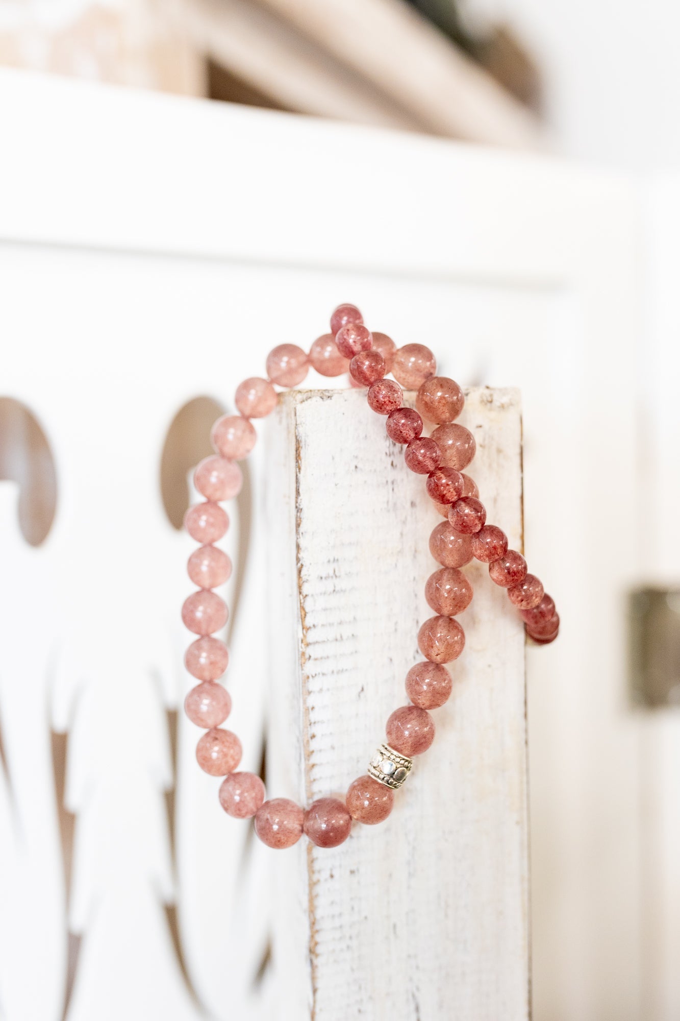 Strawberry Quartz Crystal Bracelet - Knight Inspired