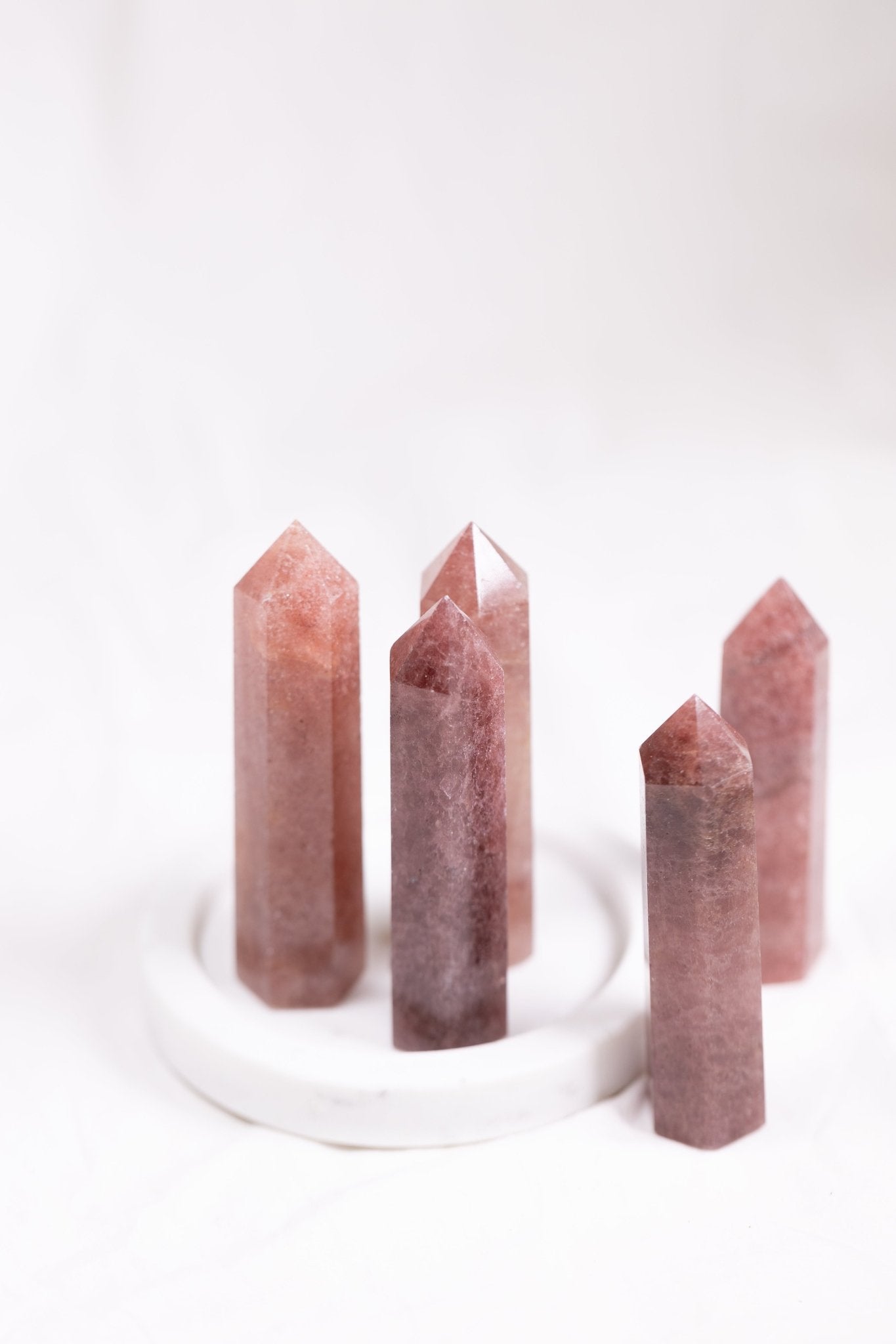 Strawberry Quartz Crystal Point - Knight Inspired