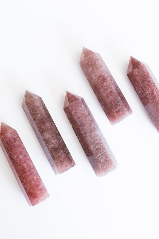 Strawberry Quartz Crystal Point - Knight Inspired