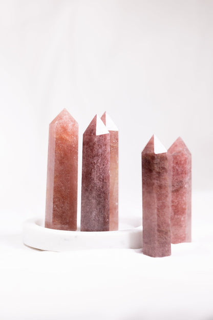 Strawberry Quartz Crystal Point - Knight Inspired