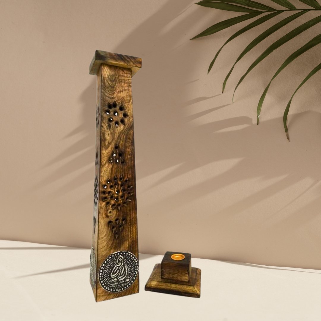 Wooden Incense Holder: Buddha Tower - Knight Inspired