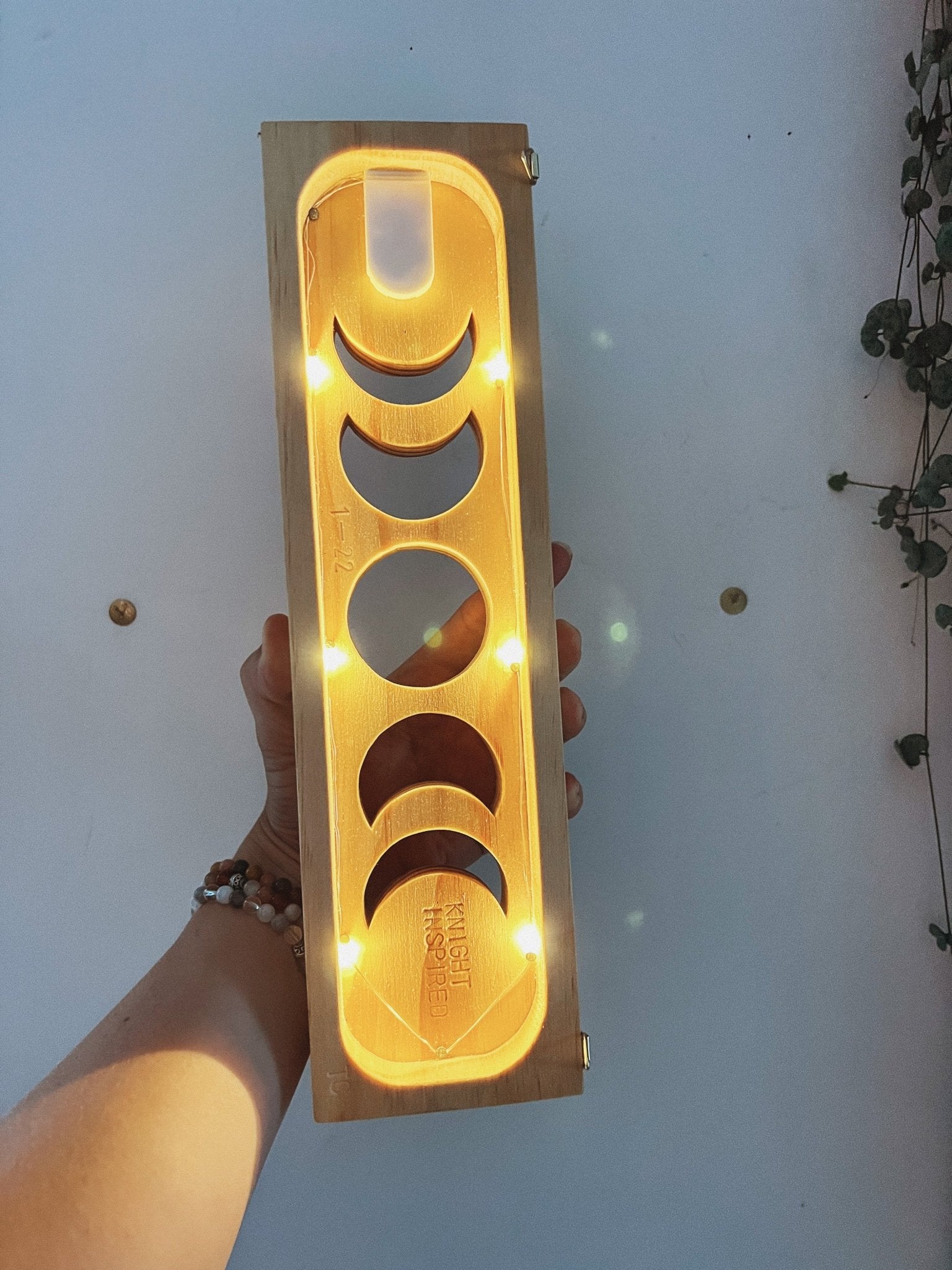 Wooden Moon Phase Night Light - Knight Inspired